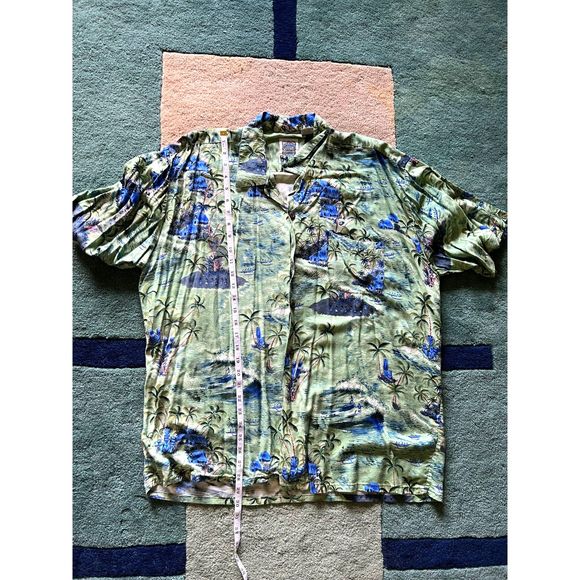 Men's casual Hawaiian shirt, sz XL, rayon - Picture 6 of 6
